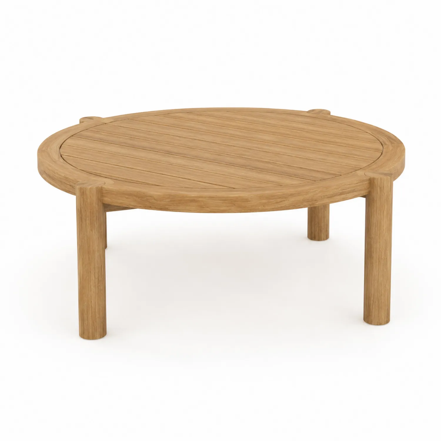 Table basse ronde en bois 80 cm-Vexlitorin