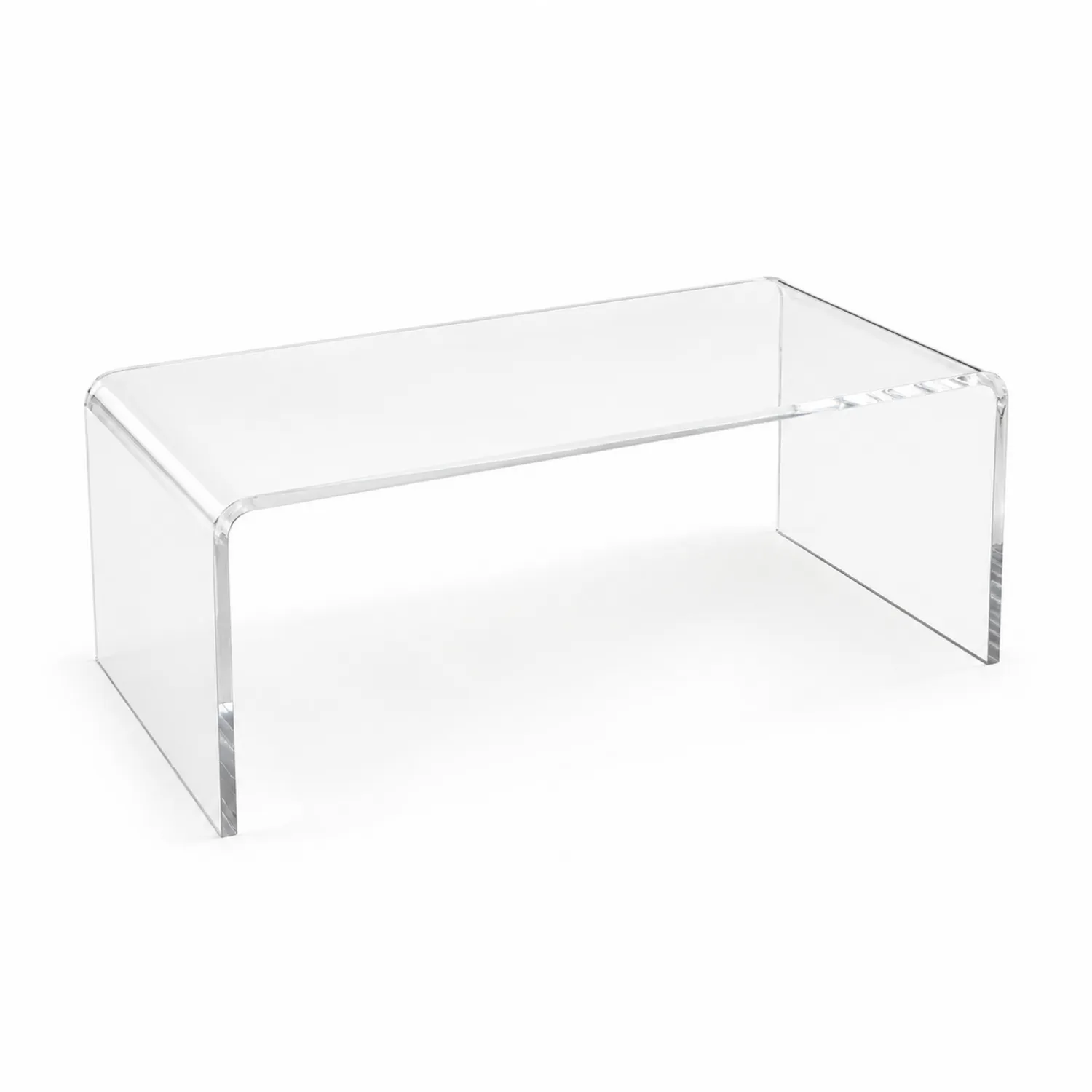 Table basse rectangulaire en acrylique transparent 100x50x40 cm-Vexlitorin