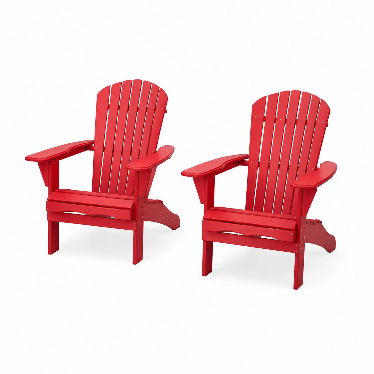 Chaises Adirondack en Bois Rouge Lot de 2-Vexlitorin