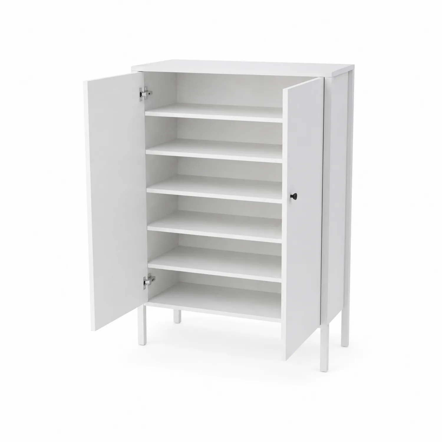 Armoire en Bois Blanc 6 Étagères-Vexlitorin