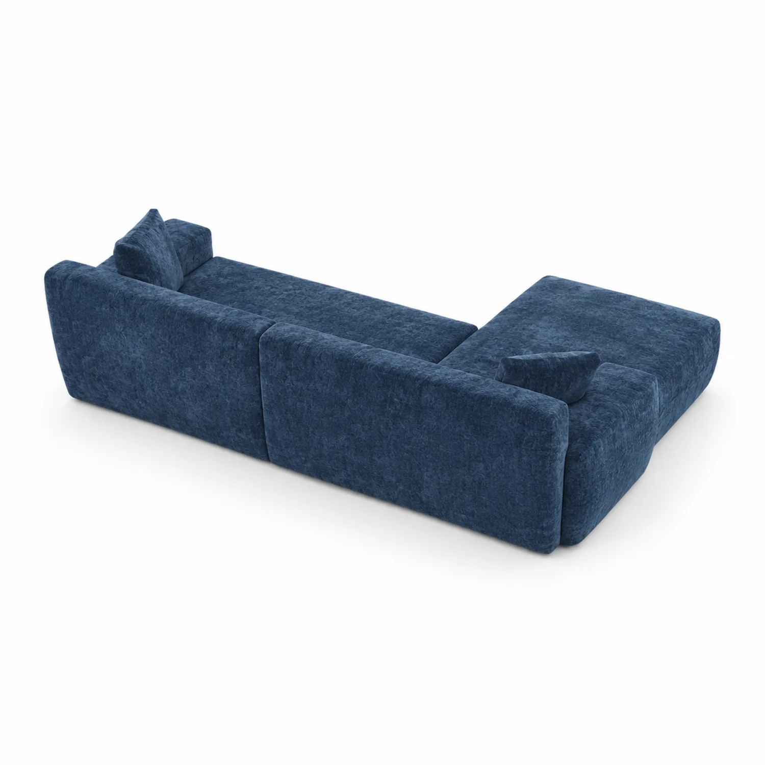 Canapé modulable en L en tissu Bleu-Vexlitorin