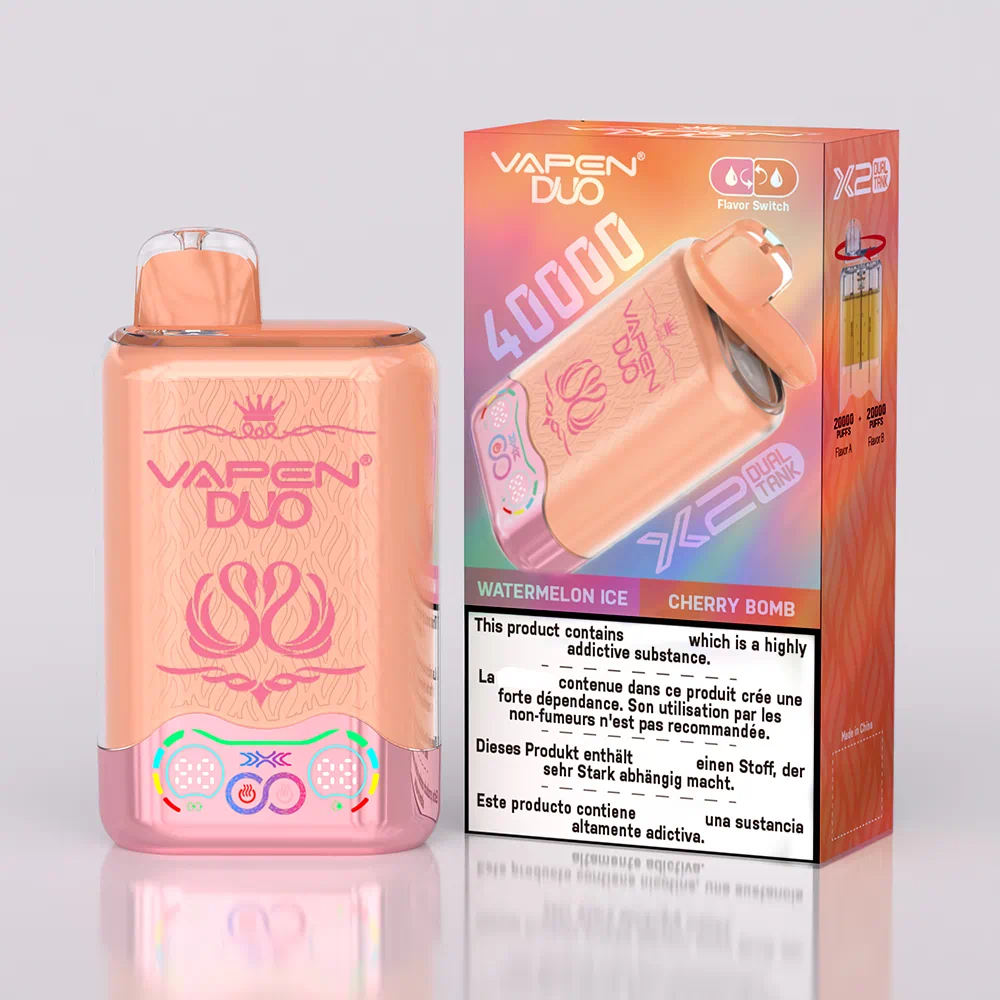 VAPEN DUO 40000 Puffs - Wassermelone Eis & Kirschbombe