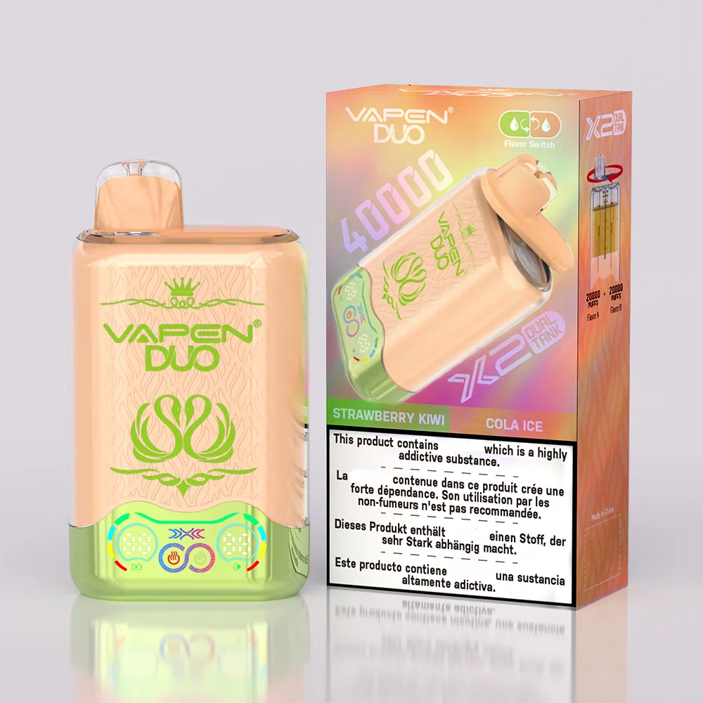 VAPEN DUO 40000 Puffs - Erdbeere Kiwi & Cola Eis