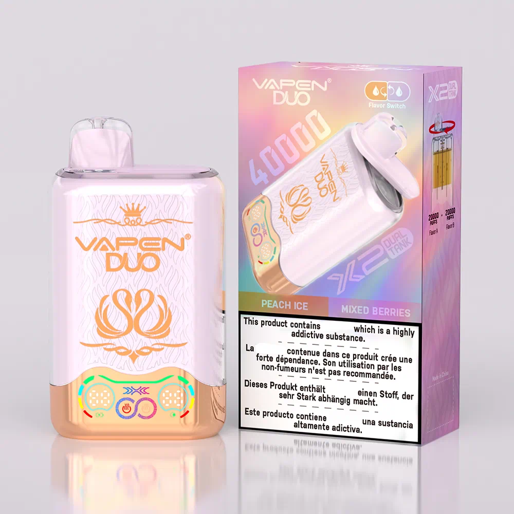 VAPEN DUO 40000 Puffs - Beerenmix & Pfirsich Eis