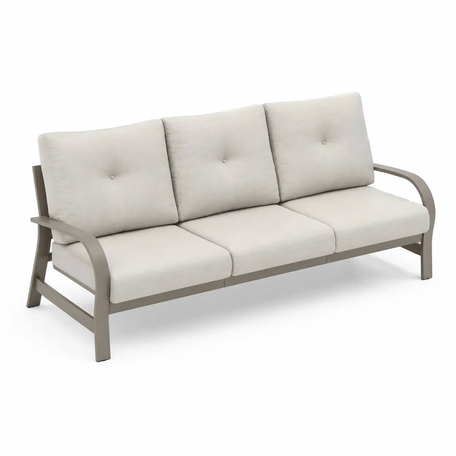 Sofá de jardín de aluminio 3 plazas Beige-Skandiformco