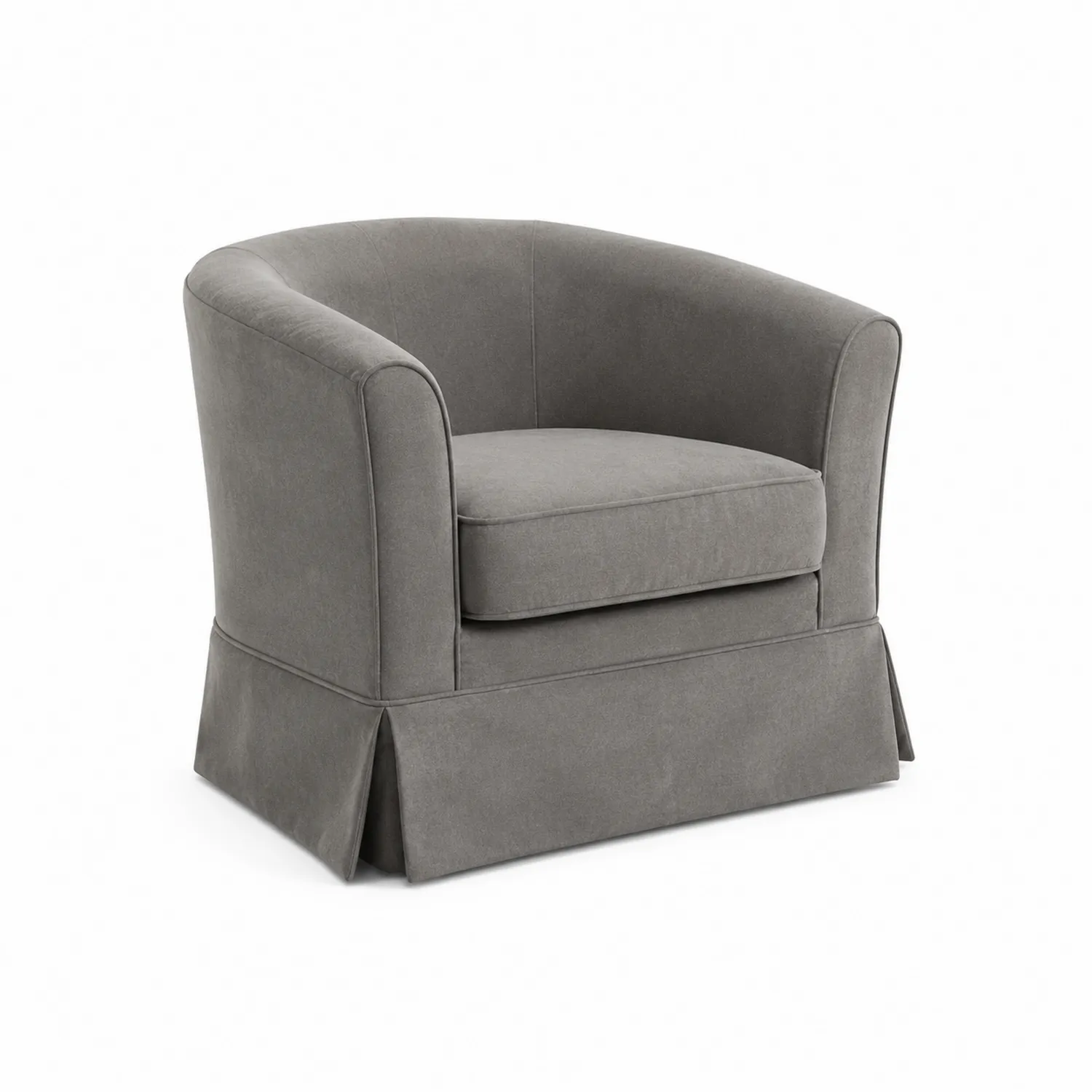 Sillón de Tela Poliéster Gris con Respaldo Curvo 85x75x80 cm-Skandiformco