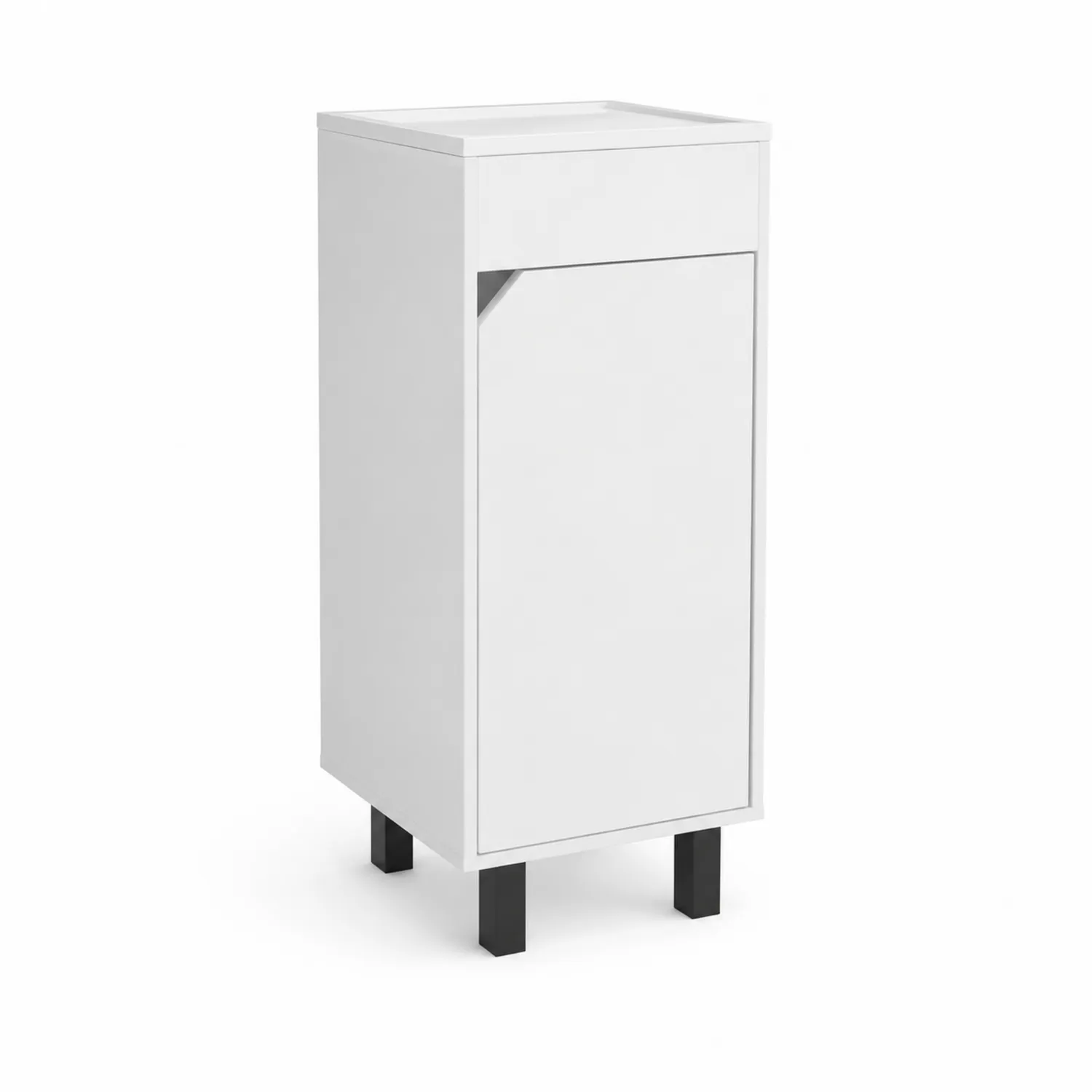 Armario bajo lavabo blanco MDF con patas de metal-Skandiformco