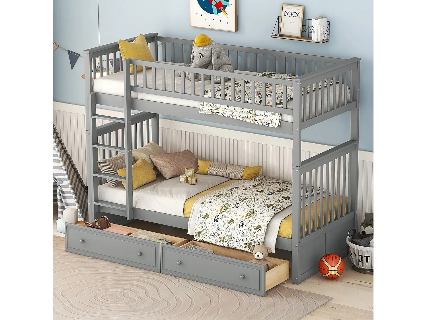 Schlafzimmer,Bereich Bett,Etagenbett-Furniilume