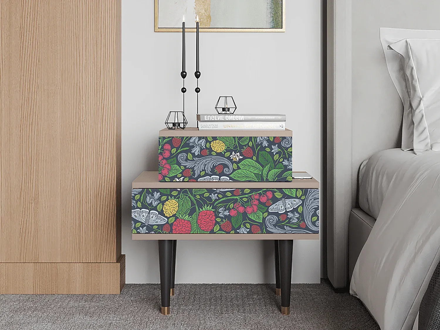 Schlafzimmer,Schlafzimmermöbel,Nachttisch-Furniilume