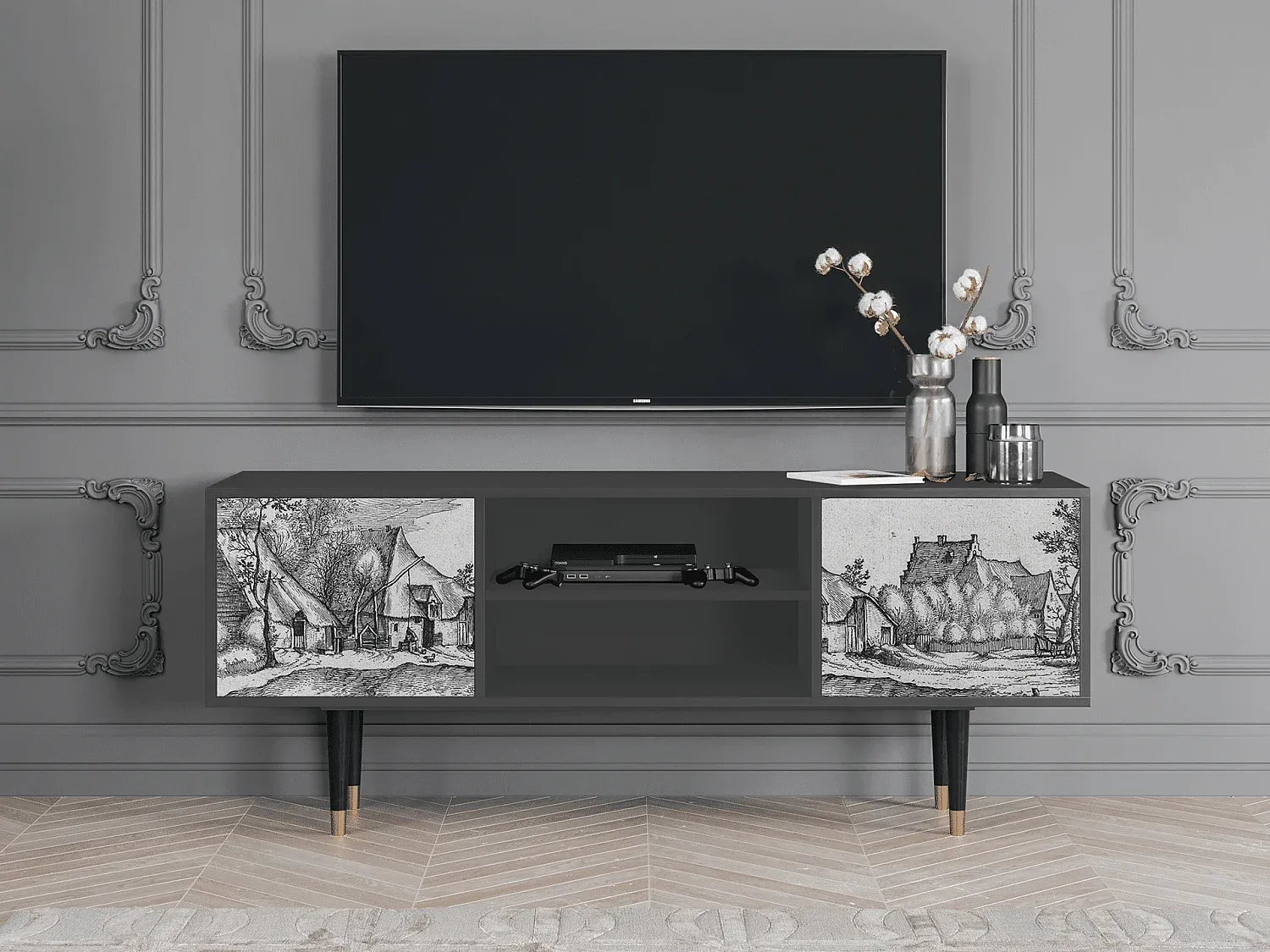Wohnzimmer und Flur,Wohnzimmermöbel,TV-Board-Furniilume