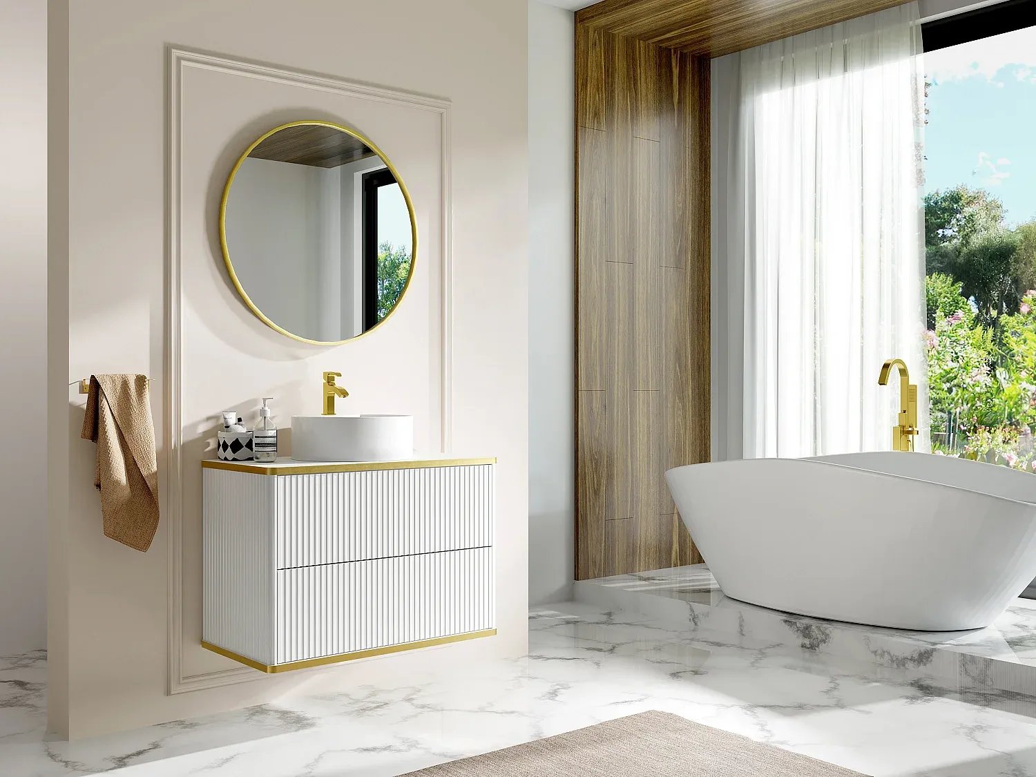 Badezimmer,Bereich Badezimmermöbel,Einzelwaschtisch-Furniilume