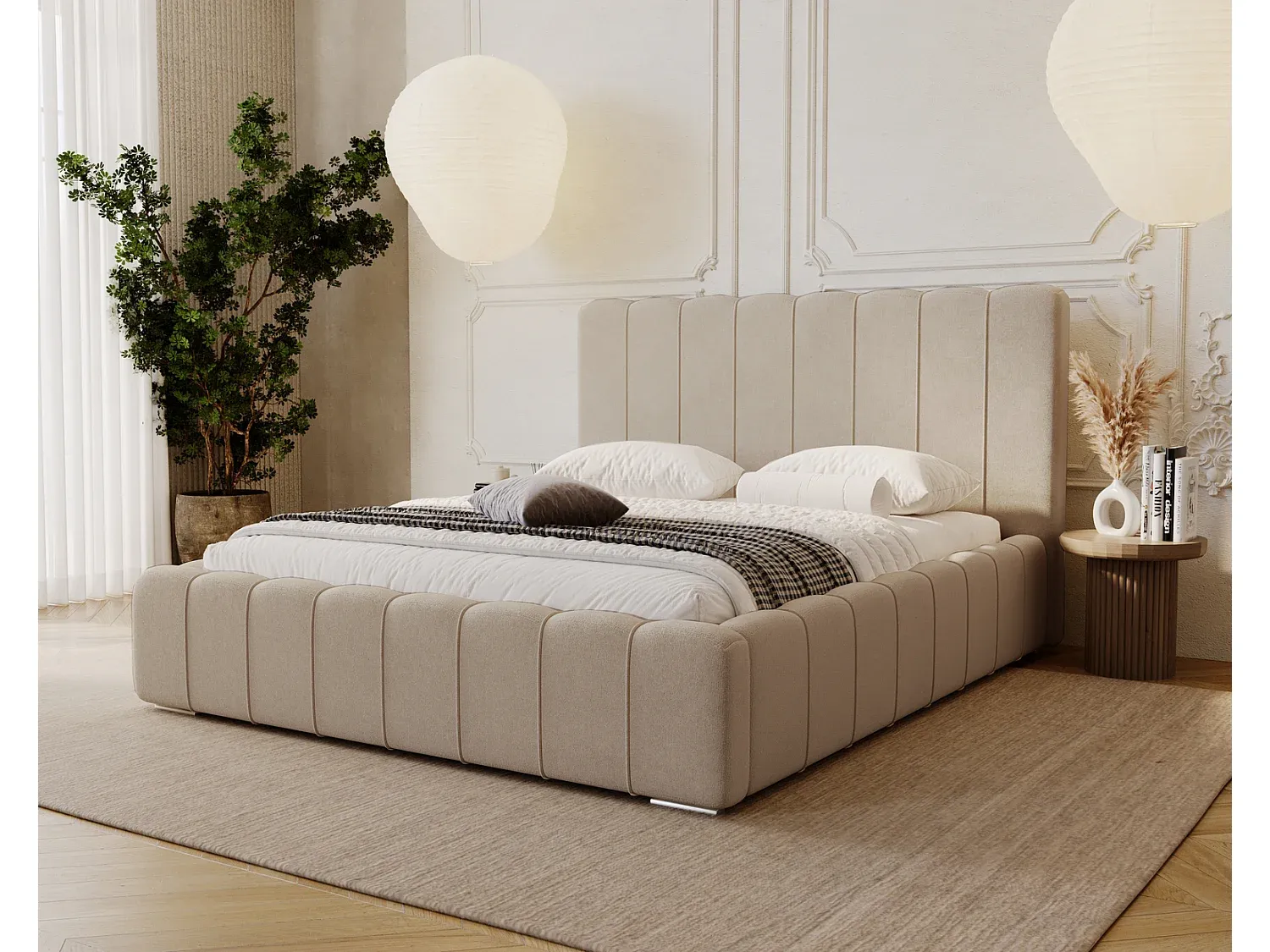 Schlafzimmer,Bereich Bett,Bett mit Bettkasten-Furniilume