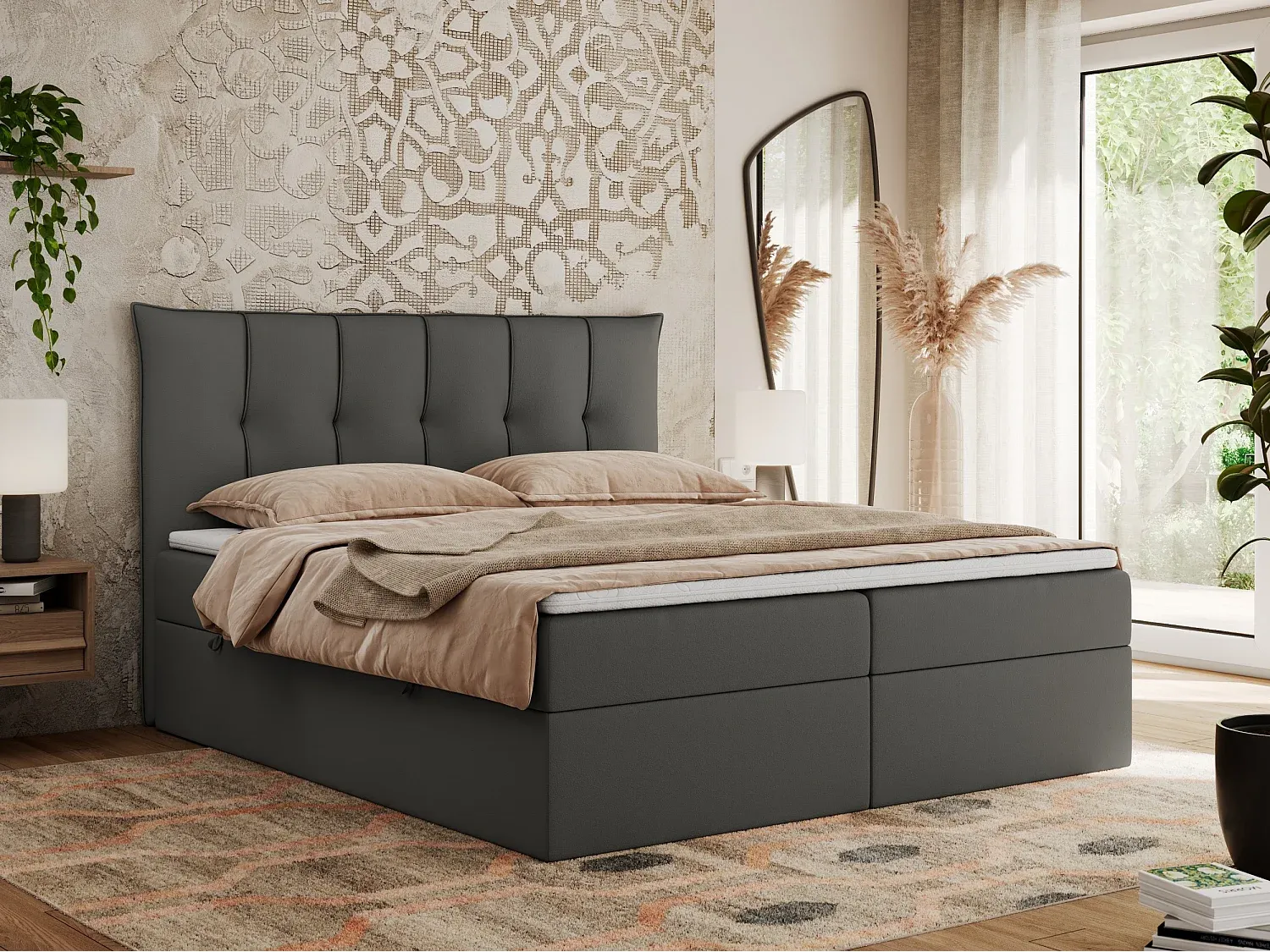 Schlafzimmer,Bereich Bett,Boxspringbett-Furniilume
