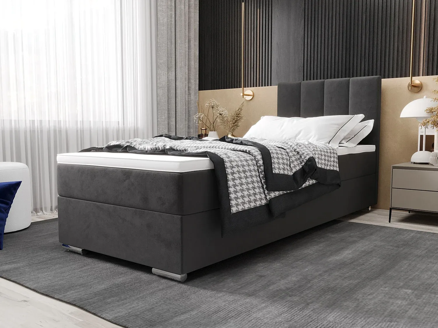 Schlafzimmer,Bereich Bett,Boxspringbett-Furniilume