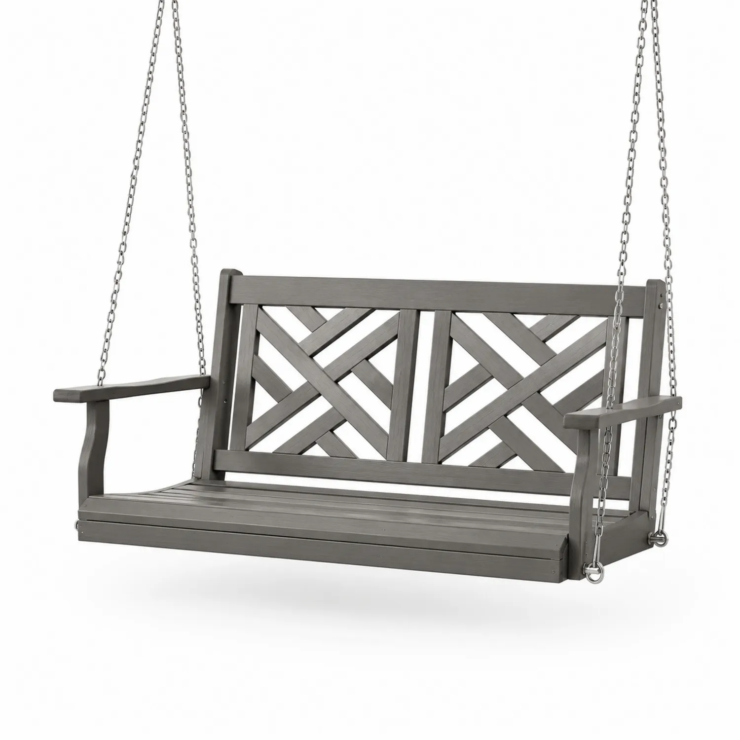 Dondolo da giardino in legno grigio
