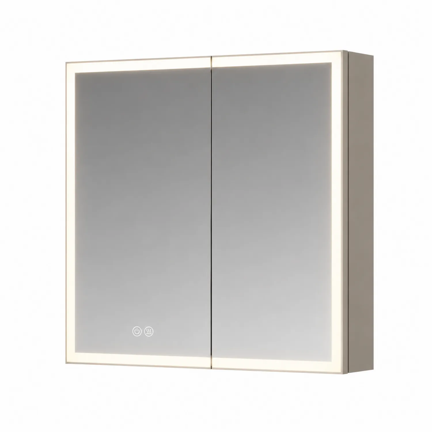 Specchiera da bagno con luce LED in Vetro temperato 80x60 cm