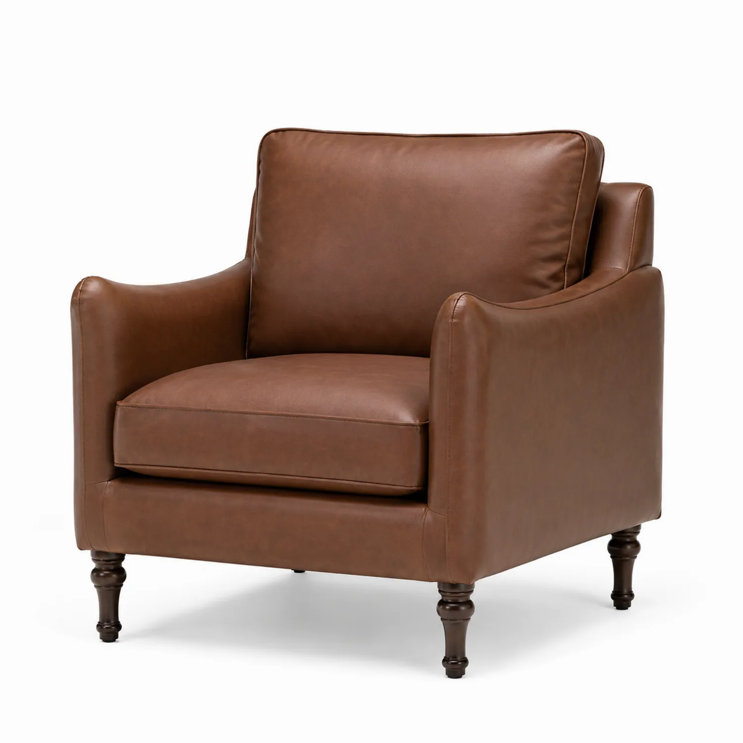 Poltrona in Pelle Sintetica Marrone