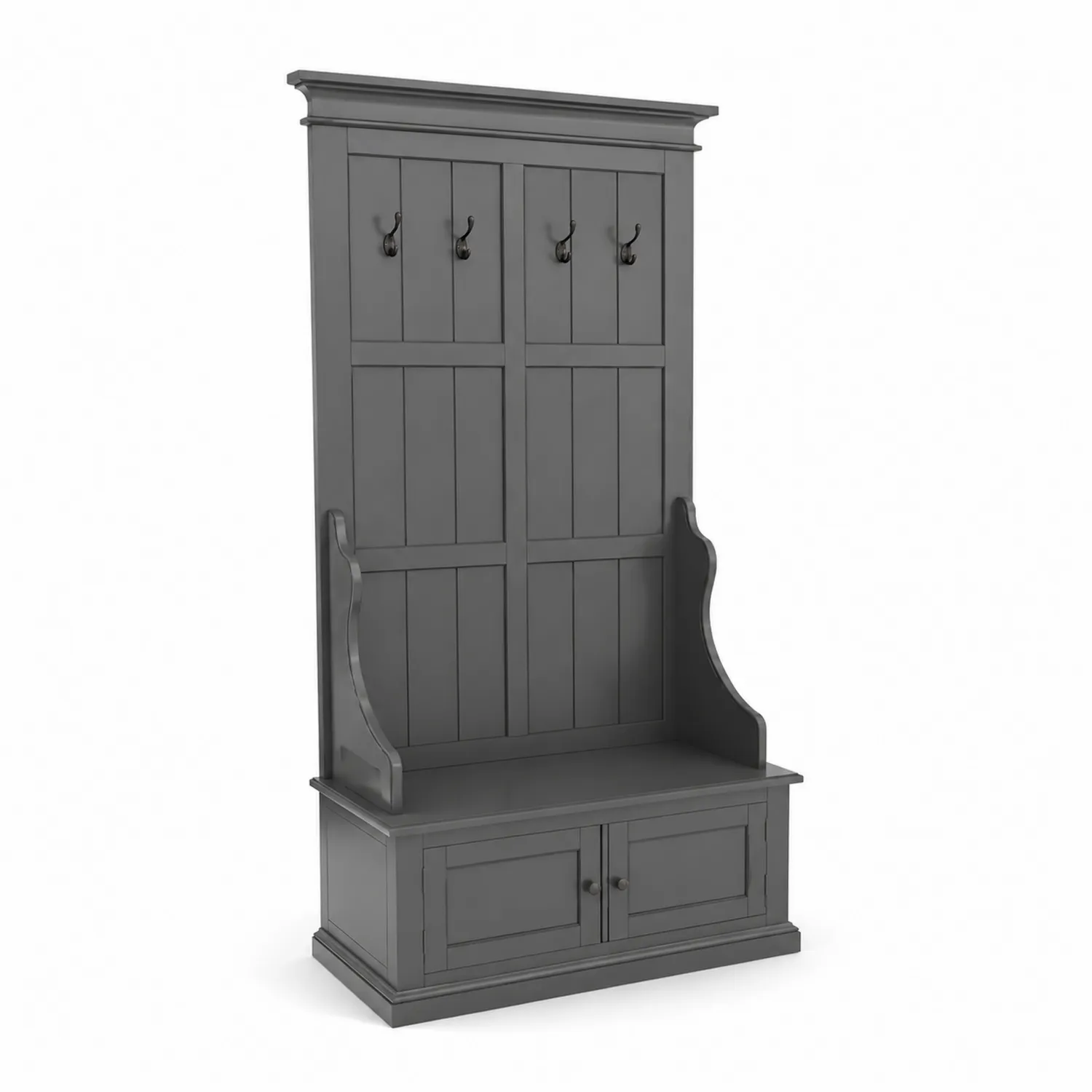Appendiabiti da ingresso in legno MDF Grigio