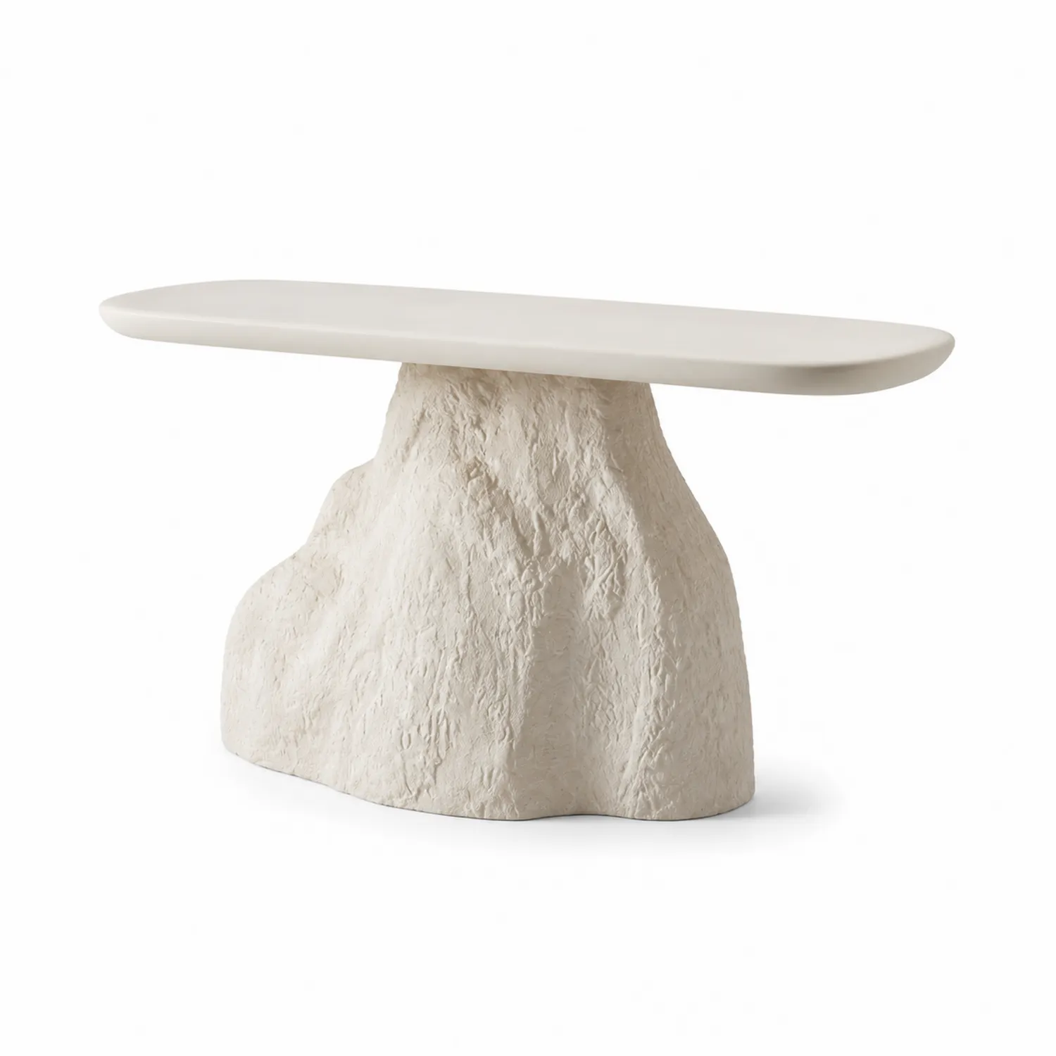 Consolle Rettangolare in Gesso Beige 150 cm