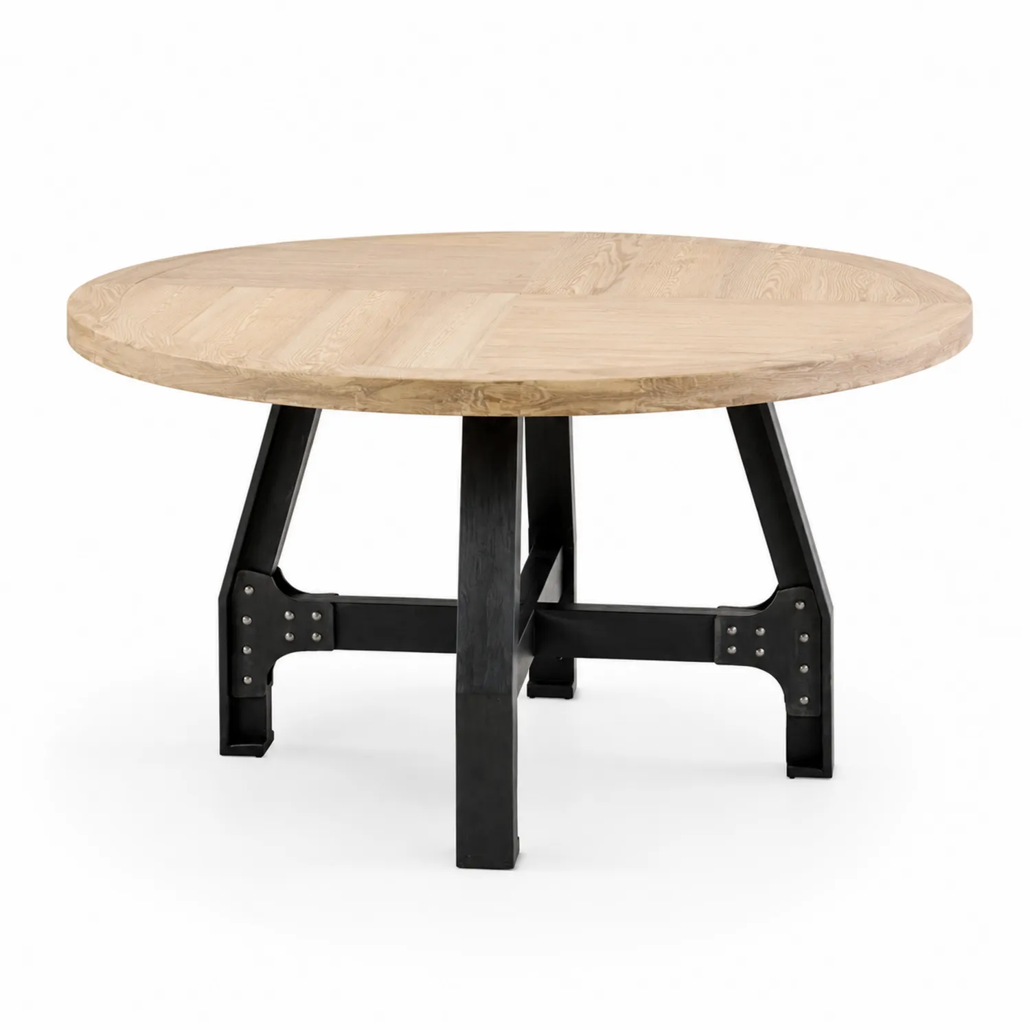 Tavolo rotondo in legno e metallo 150cm
