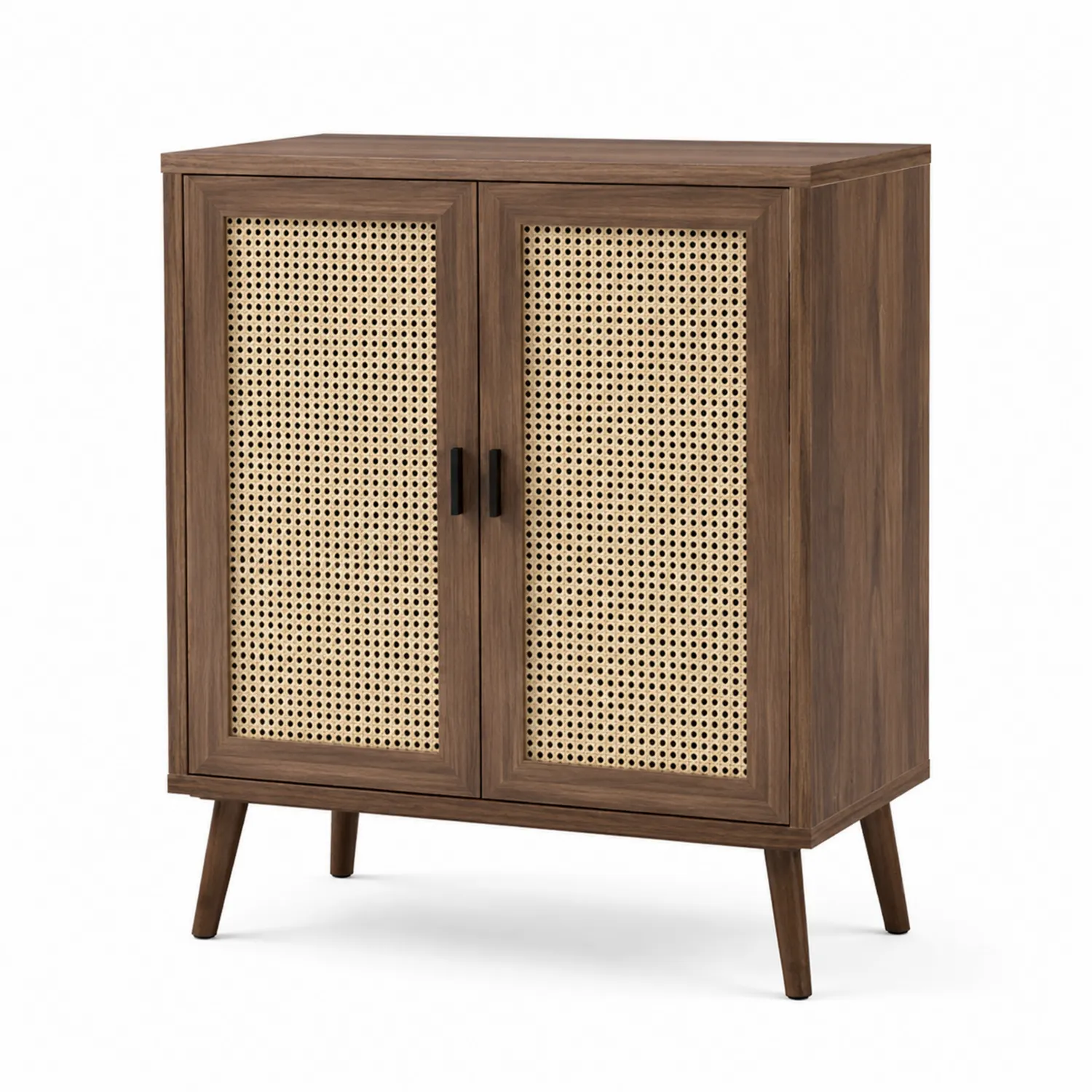 Credenza in legno e rattan