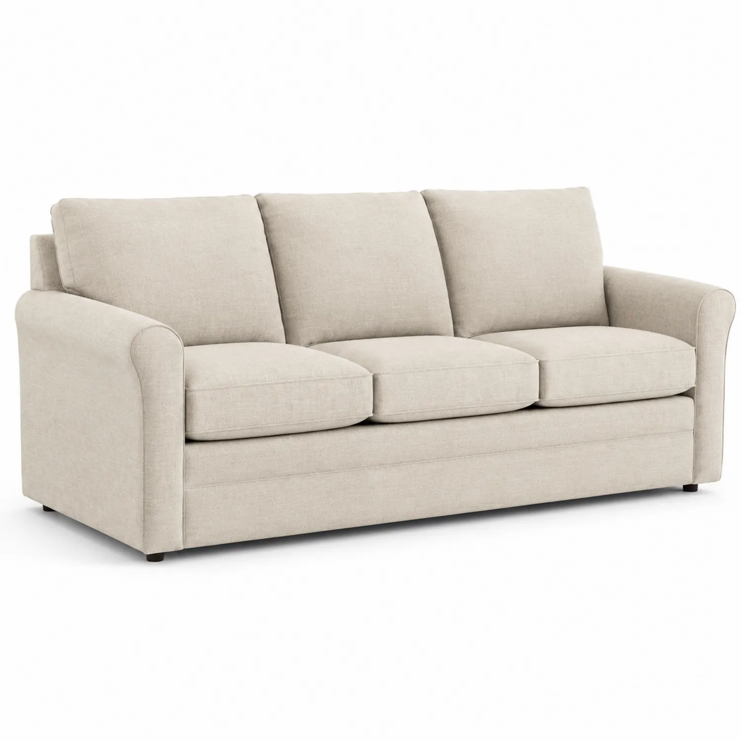 Divano a 3 Posti in Tessuto Poliestere Beige