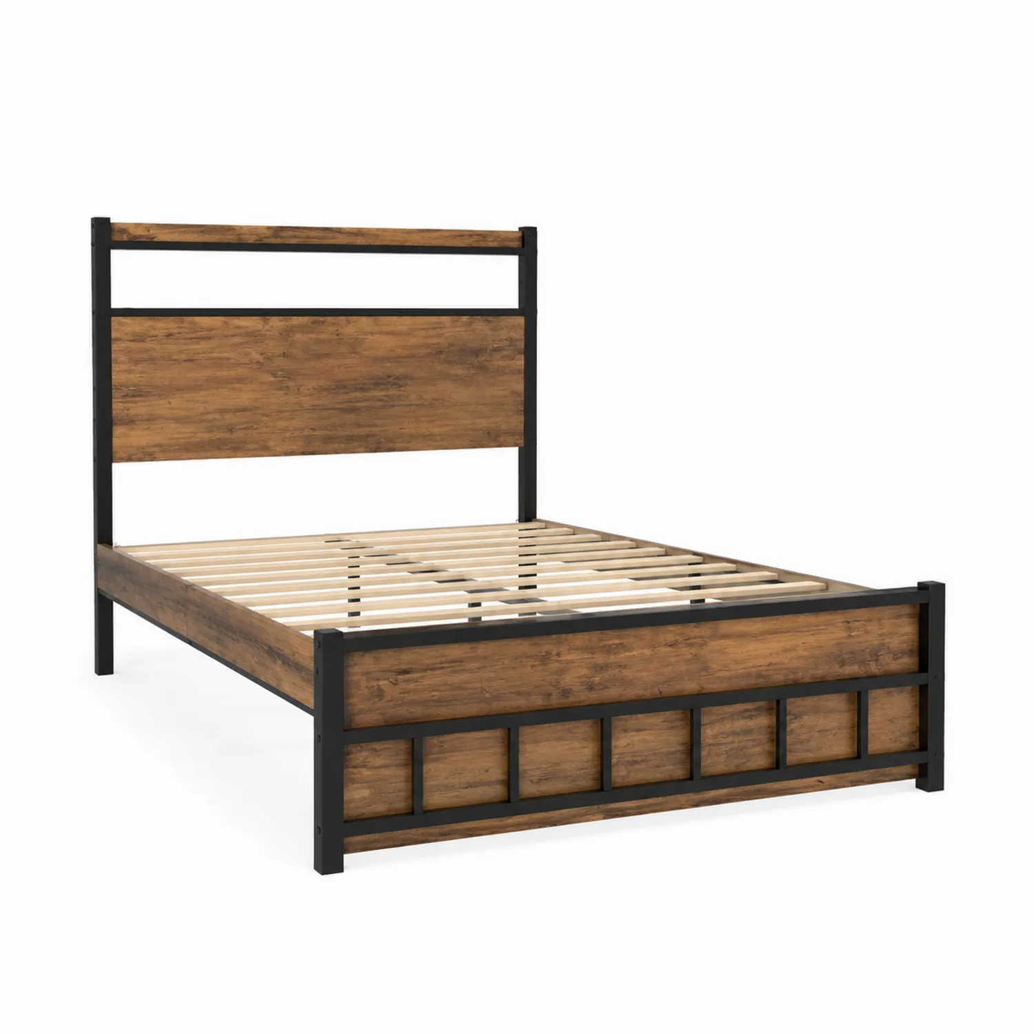 Letto matrimoniale legno e metallo 200x160 cm