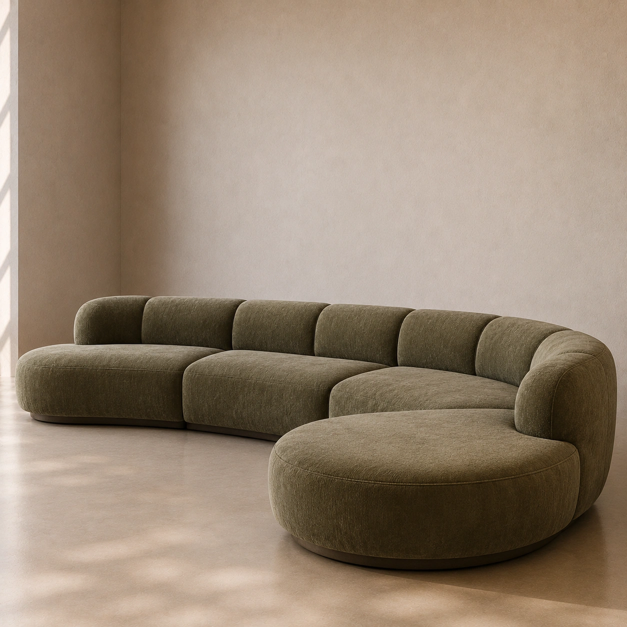 Boucle Modular Sofa Creme
