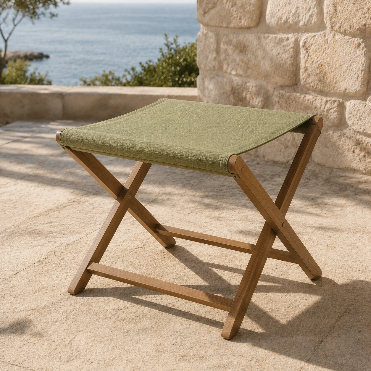 Klapphocker Outdoor Olivgruen