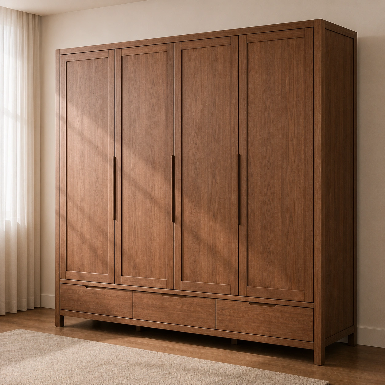 Premium Kleiderschrank Walnussholz