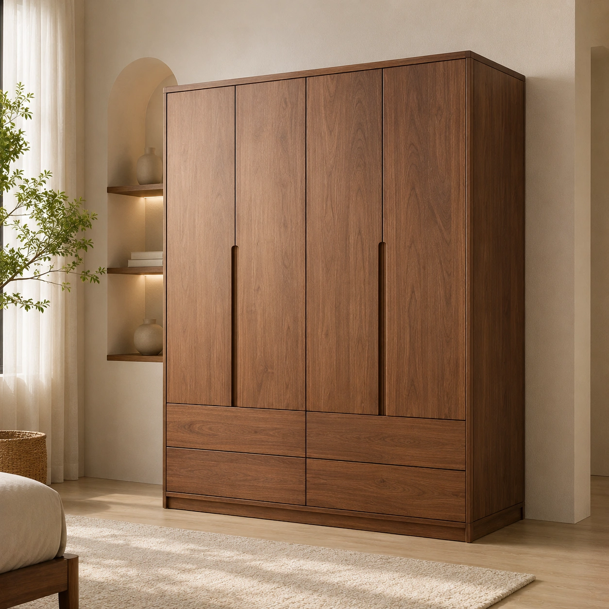 Grosser Schlafzimmerschrank Braun