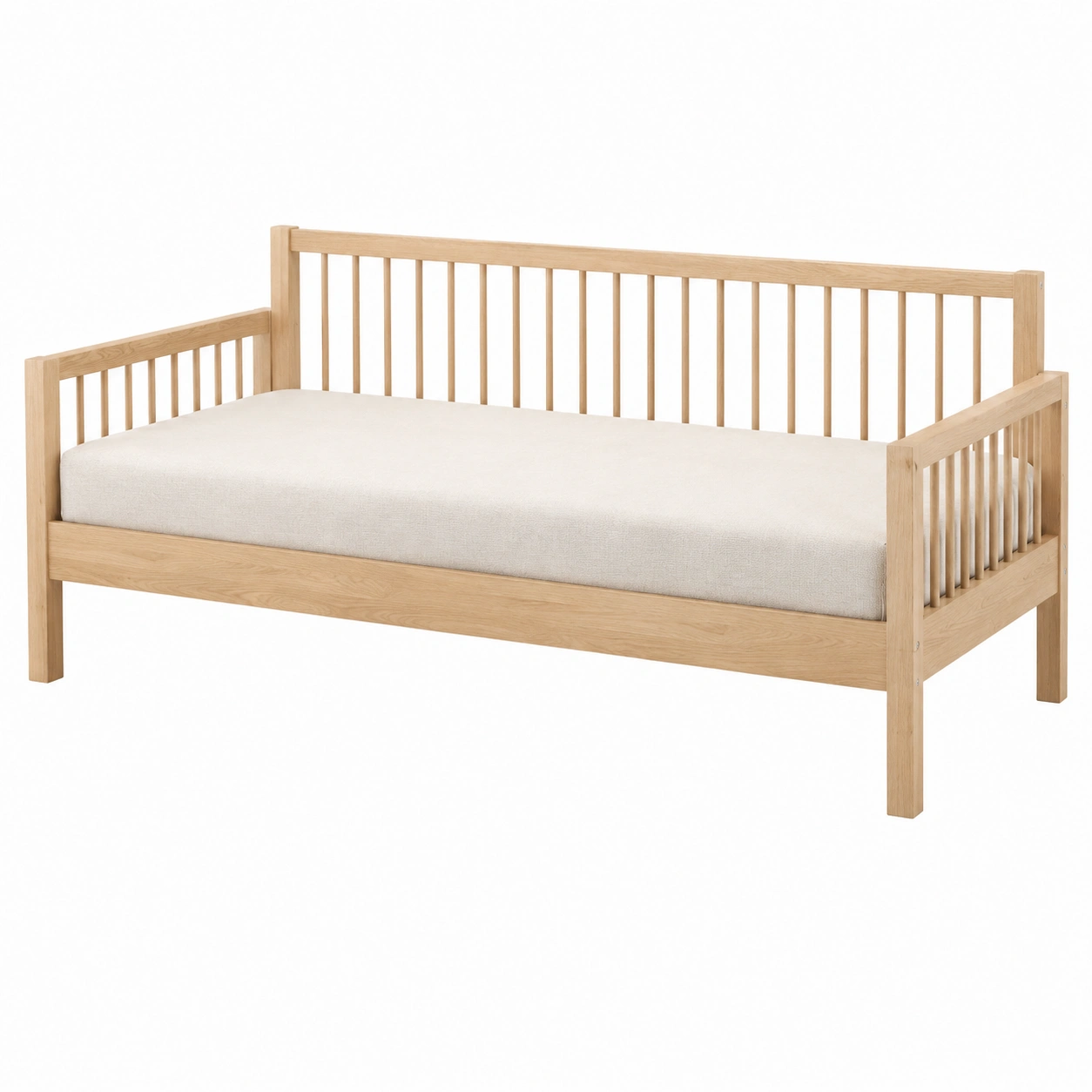 Sofa cama de madera natural para espacios luminosos-Cozynto