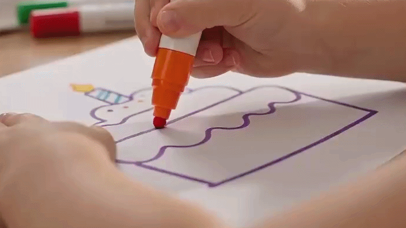 Suggested hero image: adult and child using the SEVINQ 3D Relief Art Pen to create colorful raised 3D artwork at a bright craft table