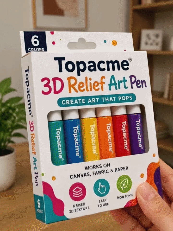 Suggested image: compact product shot of the SEVINQ 3D Relief Art Pen beside a finished 3D relief creation