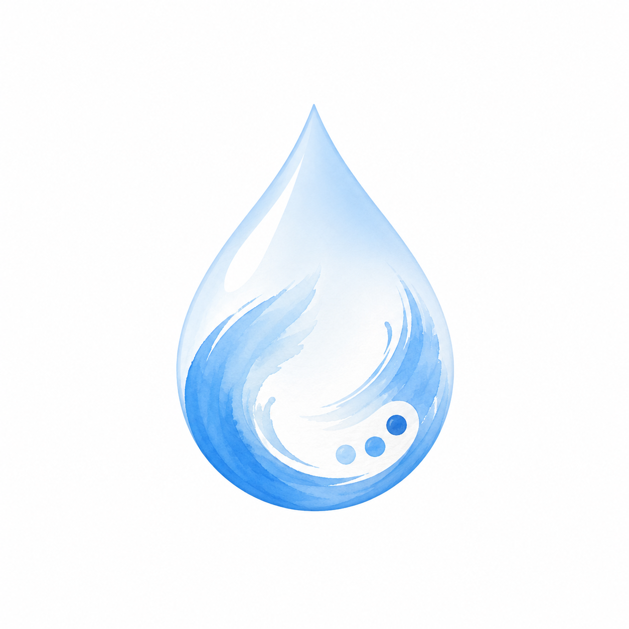 Suggested icon: water droplet representing water-based art materials