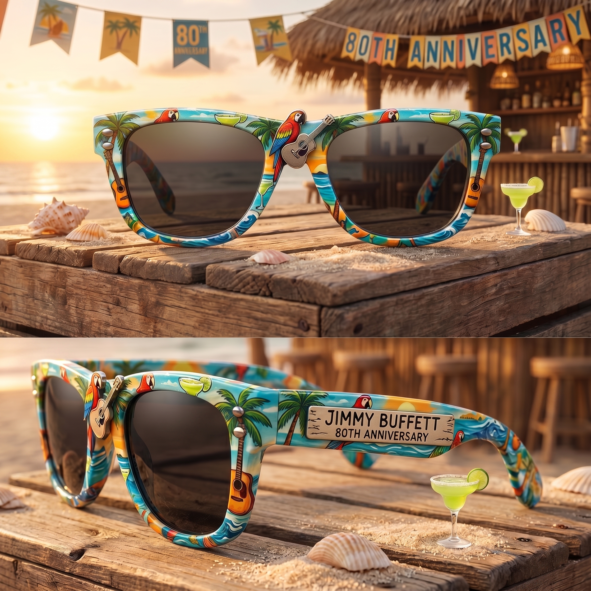 ☀️ Summer Vacation Early Sale ☀️ Jimmy Buffett 80th Anniversary Collector’s Sunglasses