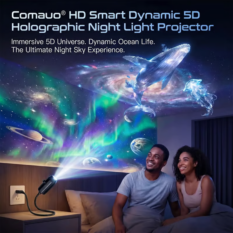 🔥-Night Light Projector - Smart Holographic Star Projector