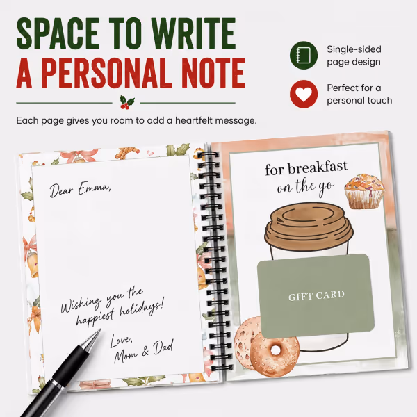 🎄📚Christmas Gift Card Book - 🎁Surprises On Every Page📚Hardcover & Durability Line