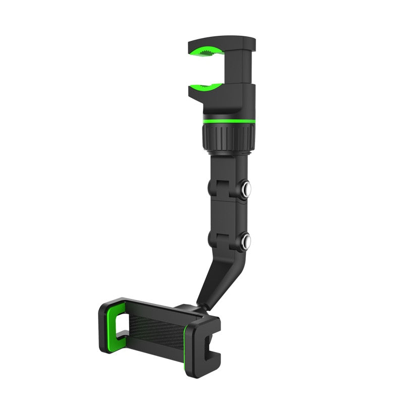 360° Multifunctional Anti-Shake Telescopic Quick-Release Phone Mount for Rearview Mirrors