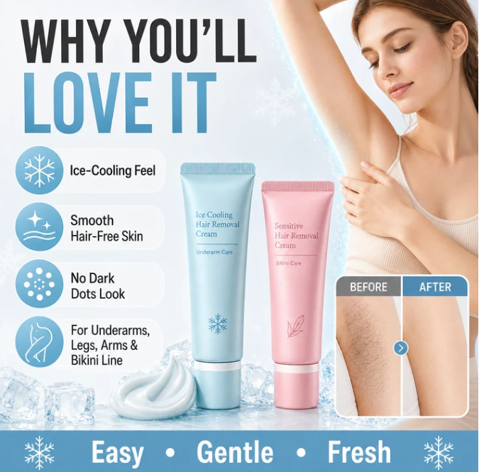 🥳 The Ultimate Favorite Hair Removal Cream for 2026 – Enriched with rose and lavender essential oils plus brightening niacinamide – it inhibits hair regrowth, leaving skin soft, smooth, and beautifully lasting! 💖
