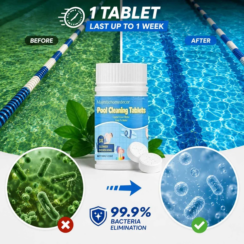 The new generation pool purifier ✨ offers double the algae control power—gentle, safe, and worry-free for children! 👨‍👩‍👧