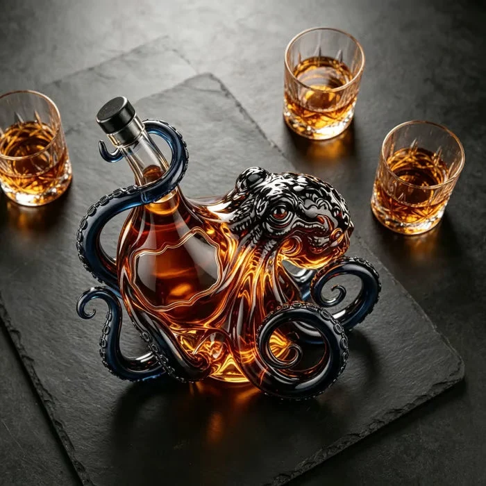  3D Octopus Bottle 🐙 -The Whiskey Decanter Everyone Asks About