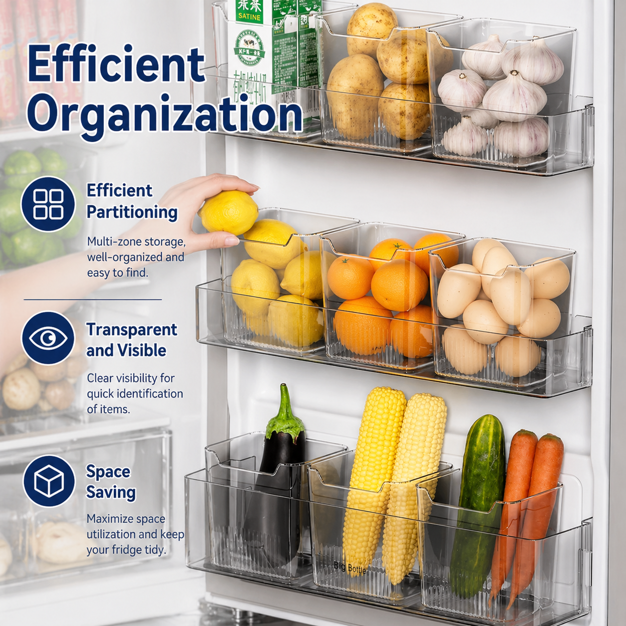 Refrigerator Interior Organizer Bins — Storage Upgrade: The Space Magician