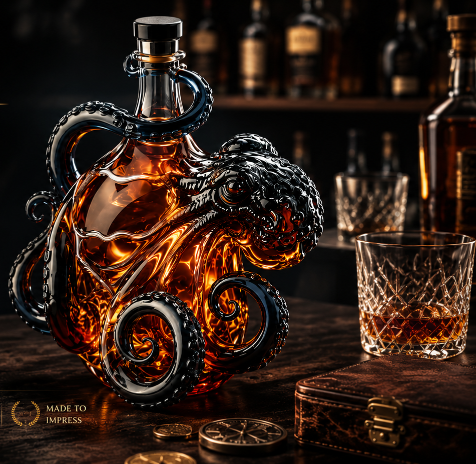  3D Octopus Bottle 🐙 -The Whiskey Decanter Everyone Asks About
