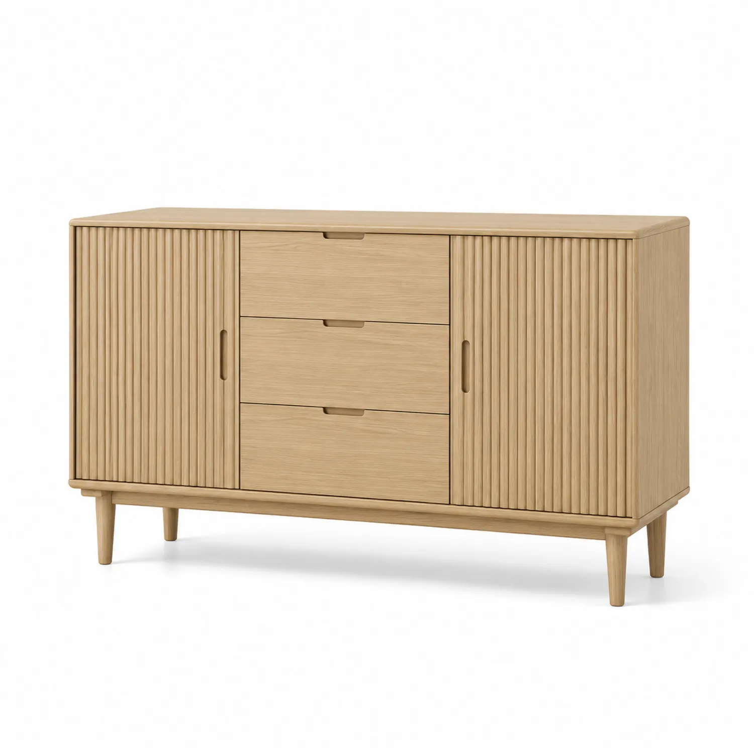 Bufet z drewna z trzema szufladami 150 cm