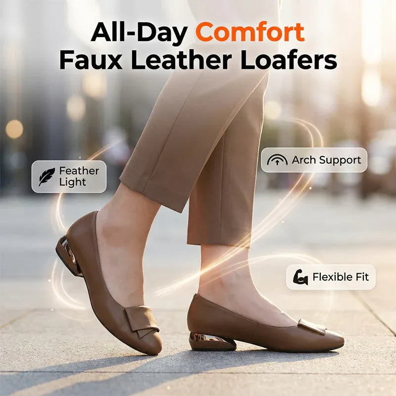 Women’s Black Ballet Flats with Bow | Comfortable Slip-On Dress Shoes