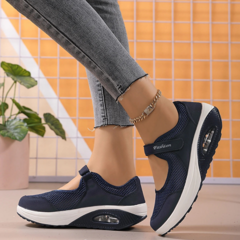 Women's Walking Shoes | Breathable Mesh Sneakers with Easy Adjustable Strap