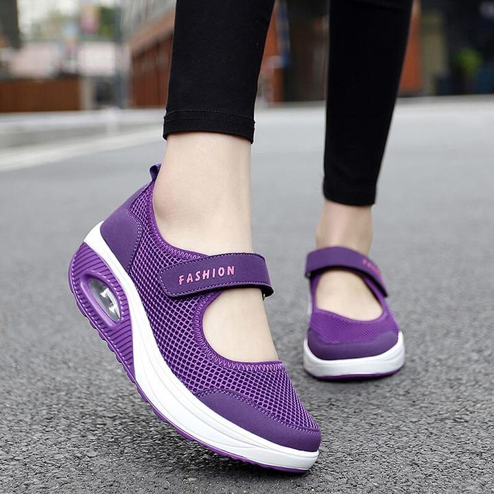 Women's Walking Shoes | Breathable Mesh Sneakers with Easy Adjustable Strap