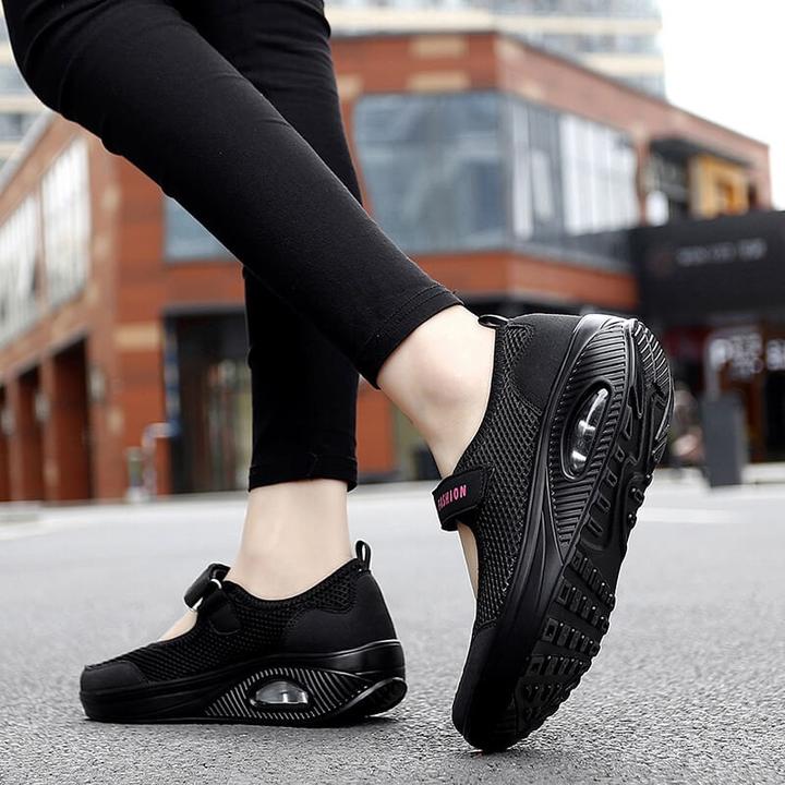 Women's Walking Shoes | Breathable Mesh Sneakers with Easy Adjustable Strap