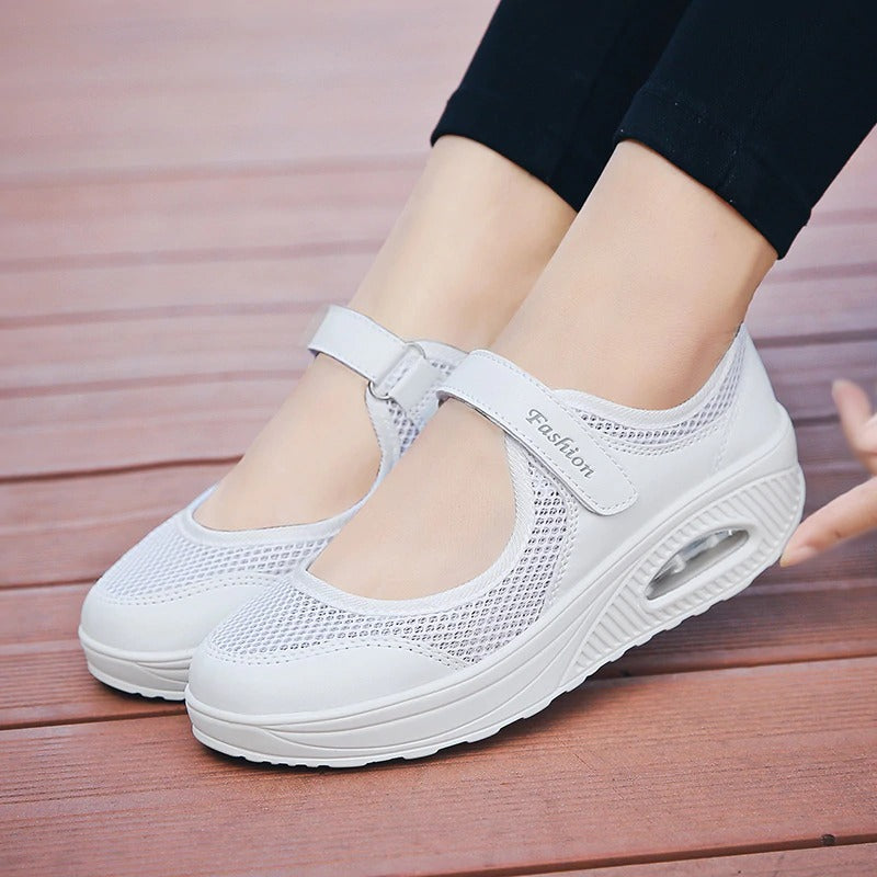 Women's Walking Shoes | Breathable Mesh Sneakers with Easy Adjustable Strap